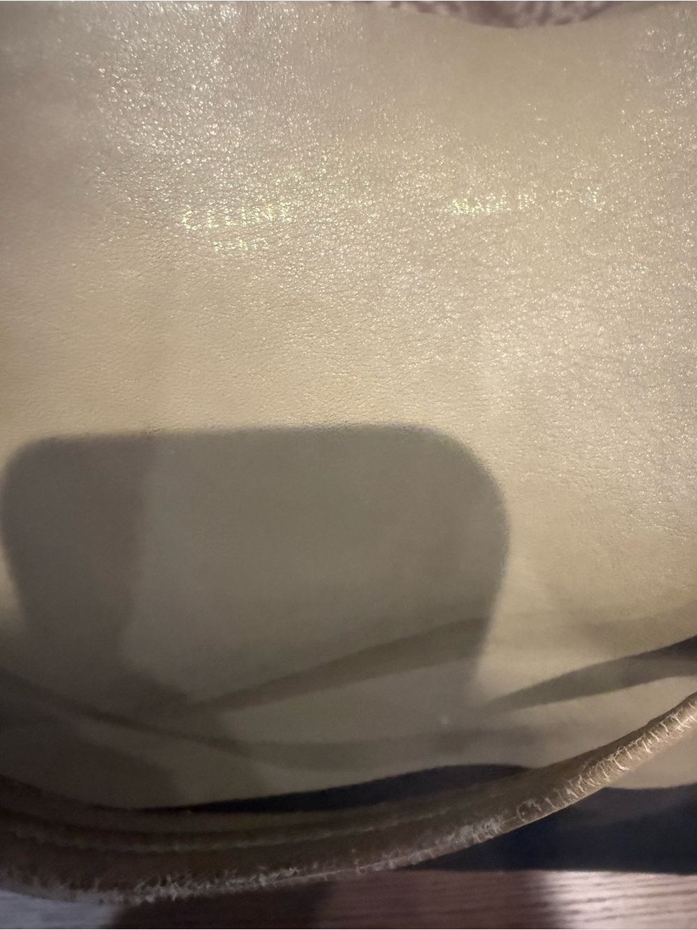 Auth CELINE Horizontal Bicolor Cabas Leather Tote Bag in Tan & Black - Picture 3 of 14